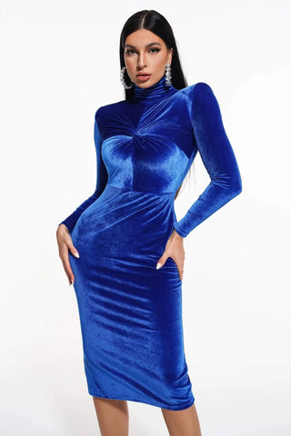 Give Em The Blues - Blue Velvet Dress