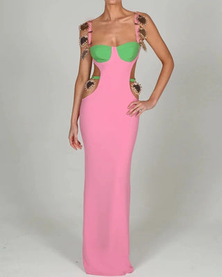 Look At Me Now - Pink And Green Dress