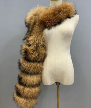Foxy Brown -  Brown Faux Fur One Sleeve