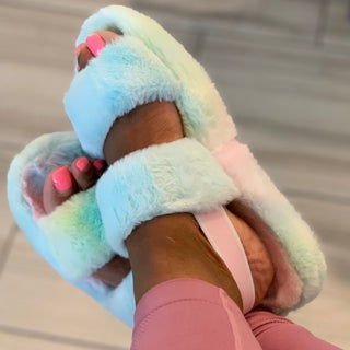 Unicorn Fuzzy Slippers